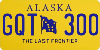 AK license plate GQT300