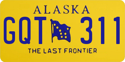 AK license plate GQT311