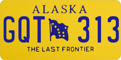 AK license plate GQT313