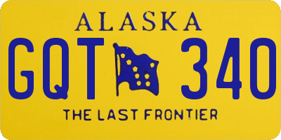 AK license plate GQT340