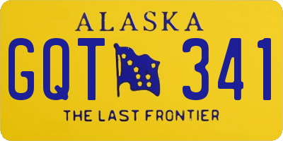 AK license plate GQT341