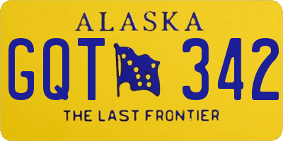 AK license plate GQT342