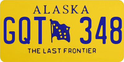 AK license plate GQT348