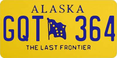 AK license plate GQT364