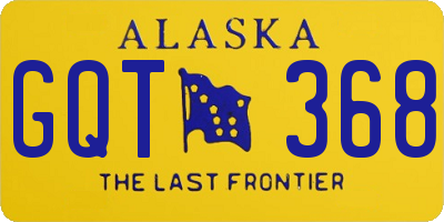AK license plate GQT368