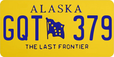 AK license plate GQT379