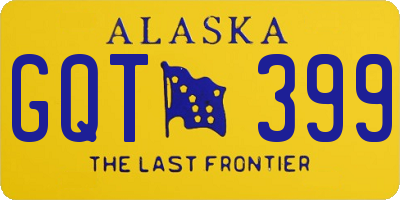 AK license plate GQT399