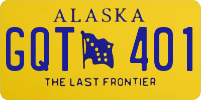 AK license plate GQT401