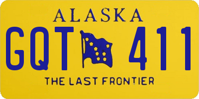 AK license plate GQT411