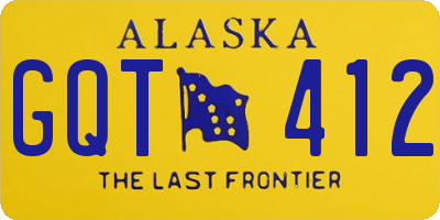 AK license plate GQT412