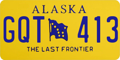 AK license plate GQT413