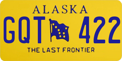 AK license plate GQT422