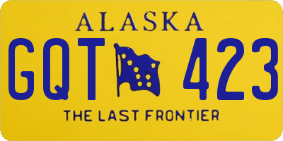 AK license plate GQT423