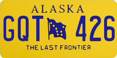 AK license plate GQT426