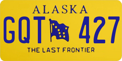 AK license plate GQT427
