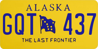 AK license plate GQT437
