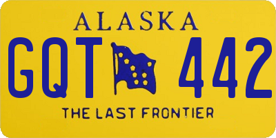 AK license plate GQT442