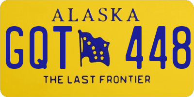 AK license plate GQT448