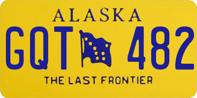 AK license plate GQT482