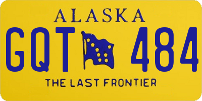 AK license plate GQT484