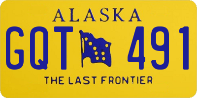 AK license plate GQT491