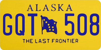 AK license plate GQT508