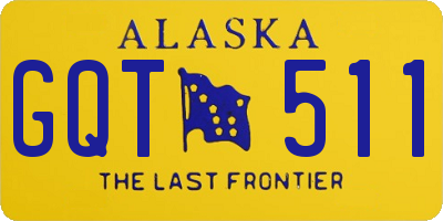AK license plate GQT511