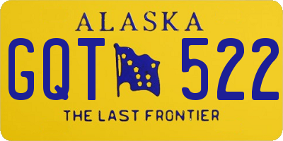 AK license plate GQT522