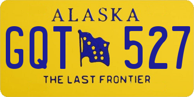 AK license plate GQT527