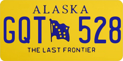AK license plate GQT528