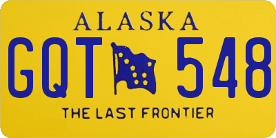 AK license plate GQT548