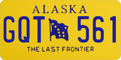 AK license plate GQT561