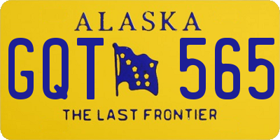 AK license plate GQT565