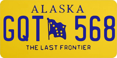 AK license plate GQT568