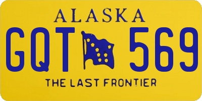 AK license plate GQT569