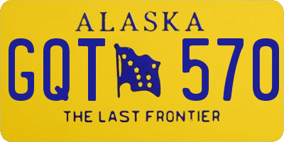 AK license plate GQT570