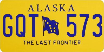 AK license plate GQT573