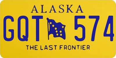 AK license plate GQT574