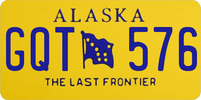 AK license plate GQT576