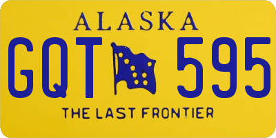 AK license plate GQT595