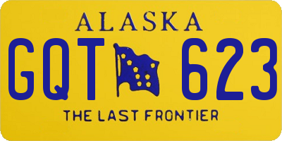 AK license plate GQT623