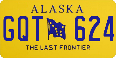 AK license plate GQT624