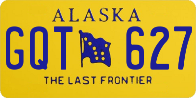 AK license plate GQT627