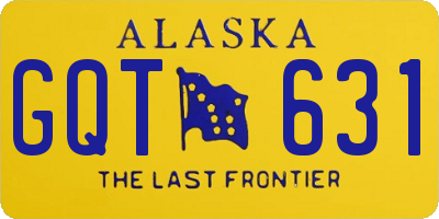 AK license plate GQT631