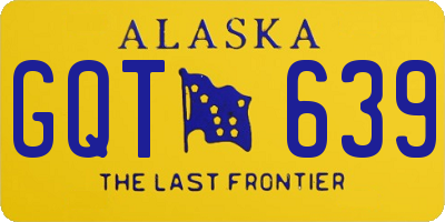 AK license plate GQT639