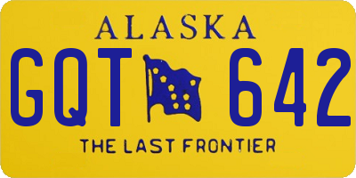 AK license plate GQT642