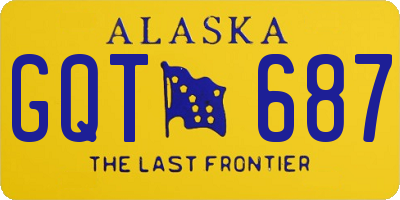 AK license plate GQT687