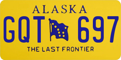 AK license plate GQT697