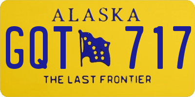AK license plate GQT717