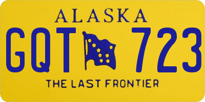 AK license plate GQT723